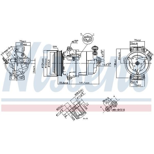 NISSENS Kompressor, Klimaanlage ** FIRST FIT ** 890262