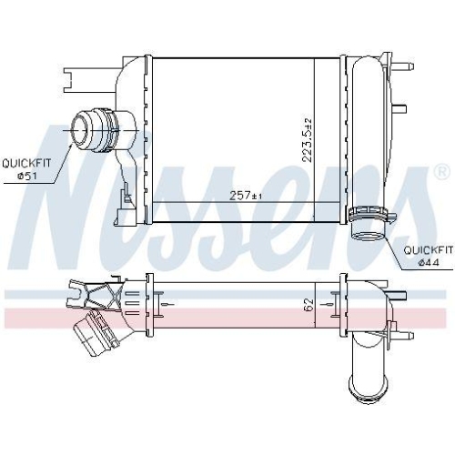 NISSENS Ladeluftk&uuml;hler ** FIRST FIT ** 96529