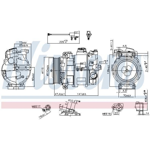 NISSENS Kompressor, Klimaanlage ** FIRST FIT ** 890306