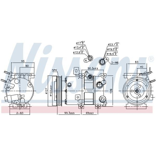 NISSENS Kompressor, Klimaanlage ** FIRST FIT ** 890573