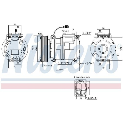 NISSENS Kompressor, Klimaanlage ** FIRST FIT ** 890901