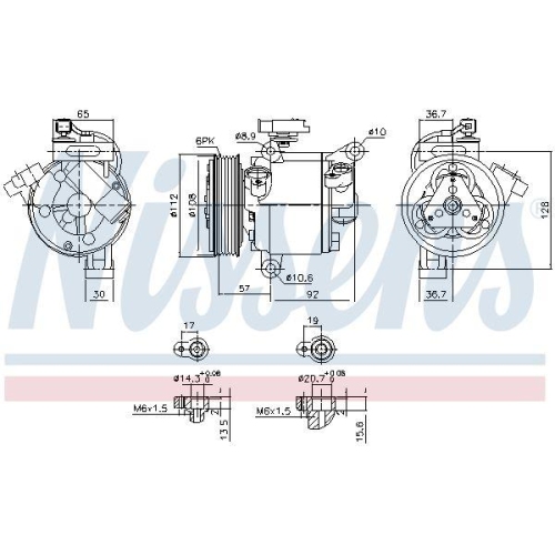 NISSENS Kompressor, Klimaanlage ** FIRST FIT ** 890638