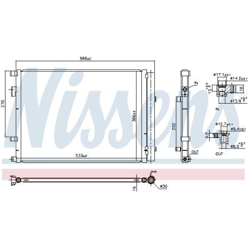 NISSENS Kondensator, Klimaanlage ** FIRST FIT ** 941162