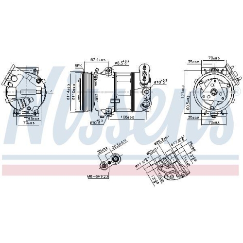 NISSENS Kompressor, Klimaanlage ** FIRST FIT ** 890339