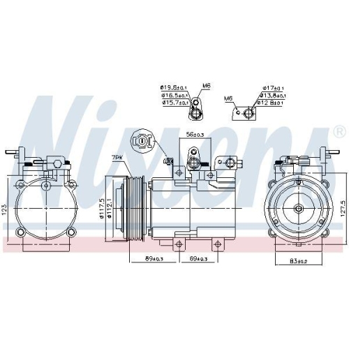 NISSENS Kompressor, Klimaanlage ** FIRST FIT ** 890395