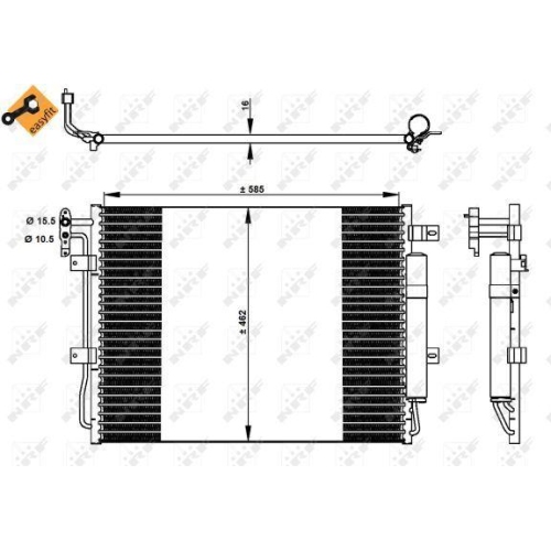 NRF Kondensator, Klimaanlage EASY FIT 350330