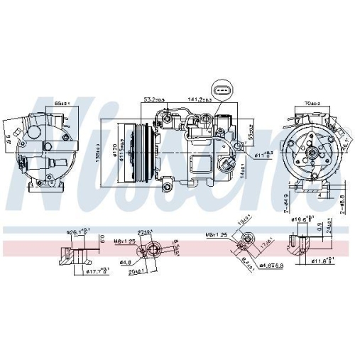 NISSENS Kompressor, Klimaanlage ** FIRST FIT ** 890739