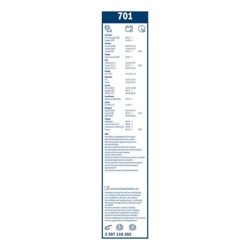 BOSCH Wischblatt Twin 3 397 118 202