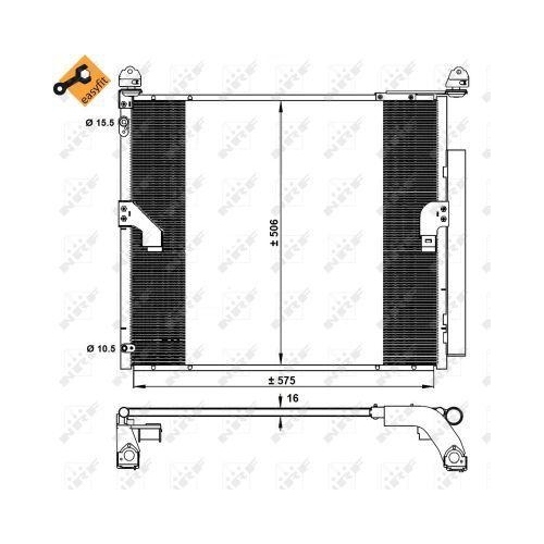 NRF Kondensator, Klimaanlage EASY FIT 350335