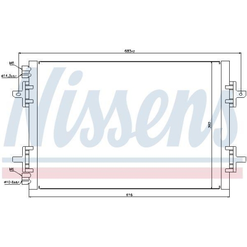 NISSENS Kondensator, Klimaanlage 94750