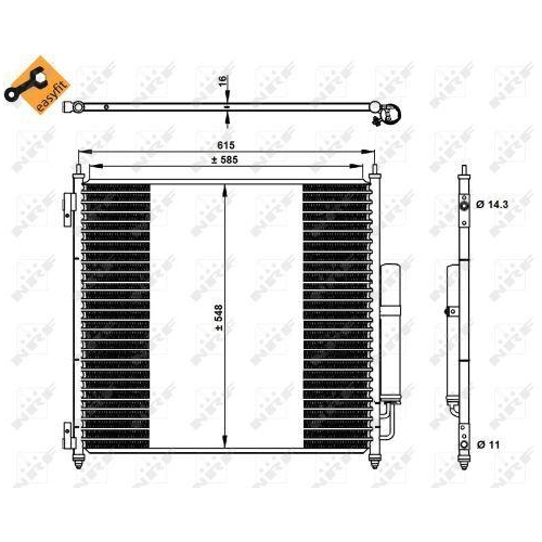 NRF Kondensator, Klimaanlage EASY FIT 350336