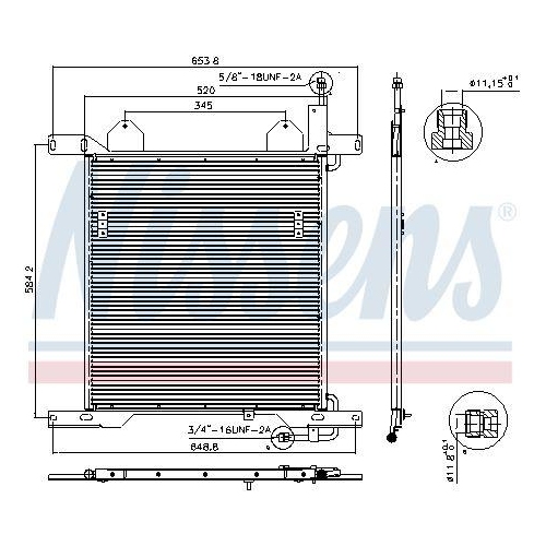 NISSENS Kondensator, Klimaanlage 94342
