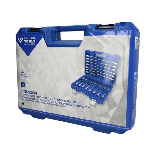 1/2 Zoll Bit-Stecknuss-Satz 30-tlg Innensechskant-Profil BRILLIANT TOOLS