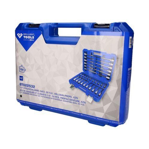 1/2 Zoll Bit-Stecknuss-Satz, 32-tlg, Torx-Profil BRILLIANT TOOLS BT022532