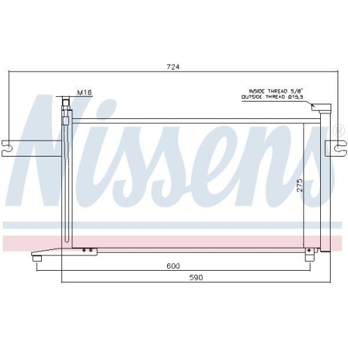 NISSENS Kondensator, Klimaanlage 94498