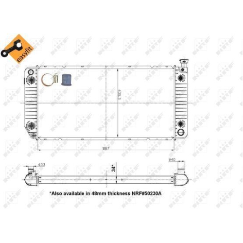 NRF K&uuml;hler, Motork&uuml;hlung EASY FIT 50230