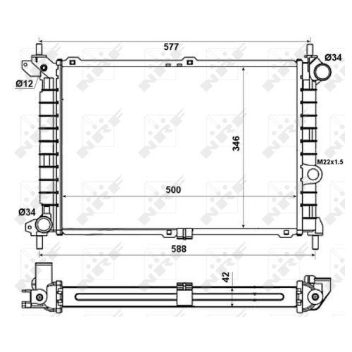 NRF K&uuml;hler, Motork&uuml;hlung EASY FIT 52142