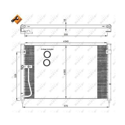 NRF Kondensator, Klimaanlage EASY FIT 35306