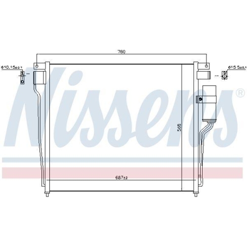 NISSENS Kondensator, Klimaanlage 940643