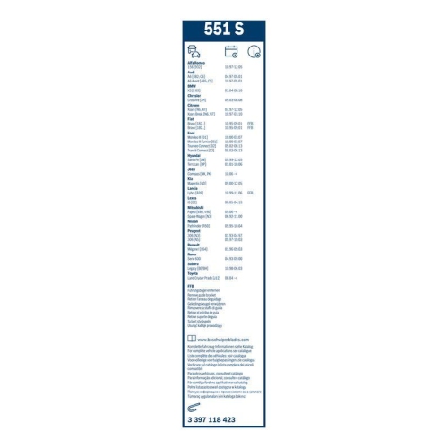 BOSCH Wischblatt Twin 3 397 118 423