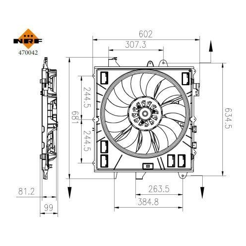NRF L&uuml;fter, Motork&uuml;hlung 470042
