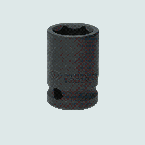 1/2 Zoll Kraft-Stecknuss Sechskant 17 mm, kurz BRILLIANT TOOLS BT022639