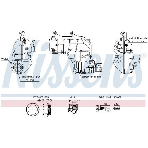 NISSENS Ausgleichsbeh&auml;lter, K&uuml;hlmittel ** FIRST FIT ** 996221