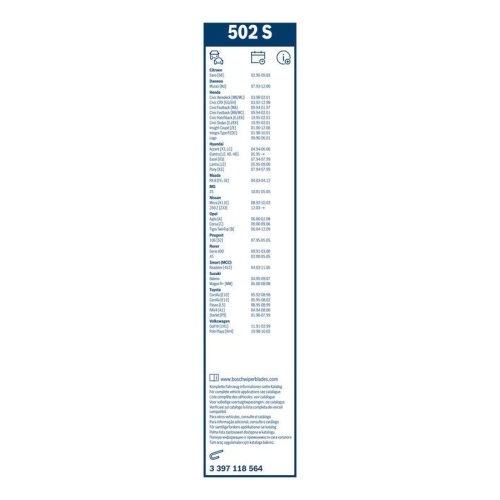 BOSCH Wischblatt Twin 3 397 118 564