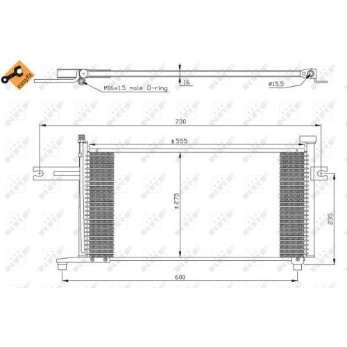 NRF Kondensator, Klimaanlage EASY FIT 35315
