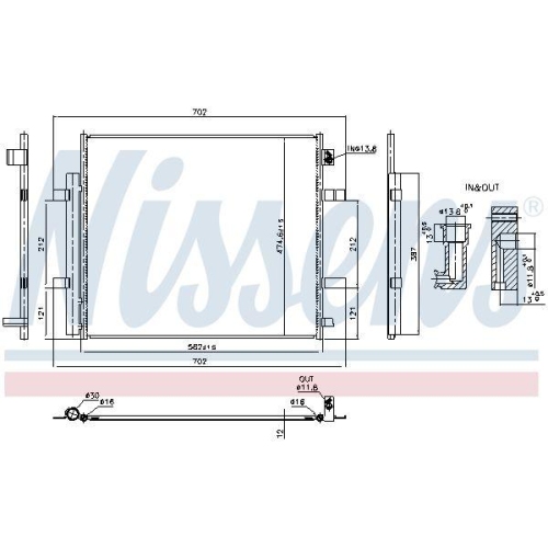 NISSENS Kondensator, Klimaanlage ** FIRST FIT ** 940893