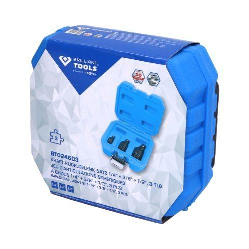 Kraft-Kugelgelenk-Satz 1/4 + 3/8 + 1/2 Zoll, 3-tlg BRILLIANT TOOLS BT024603