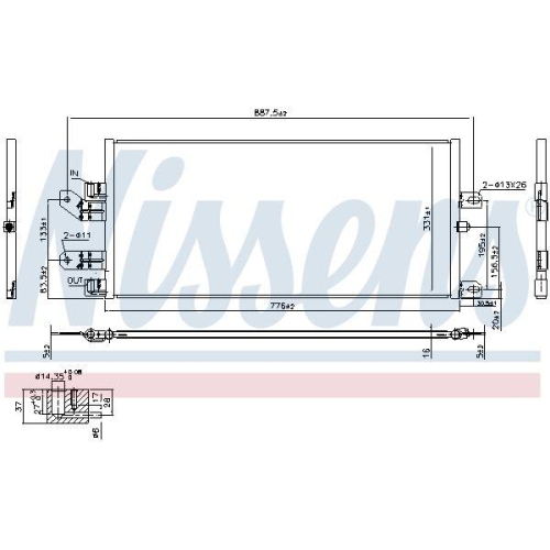 NISSENS Kondensator, Klimaanlage 940486