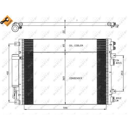 NRF Kondensator, Klimaanlage EASY FIT 35626