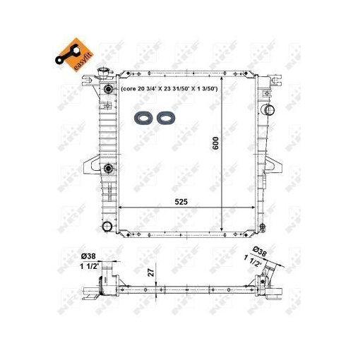 NRF K&uuml;hler, Motork&uuml;hlung EASY FIT 56044