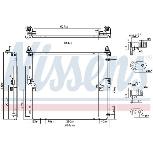 NISSENS Kondensator, Klimaanlage 940617