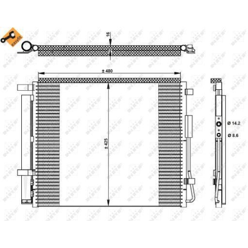 NRF Kondensator, Klimaanlage EASY FIT 350333