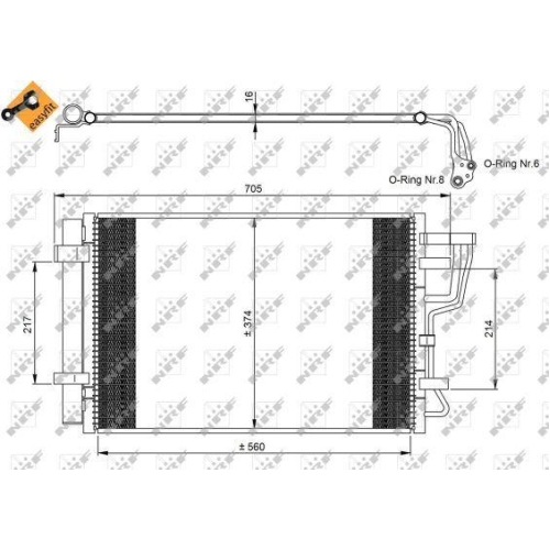 NRF Kondensator, Klimaanlage EASY FIT 35963
