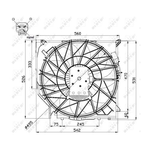 NRF Lüfter, Motorkühlung 47672