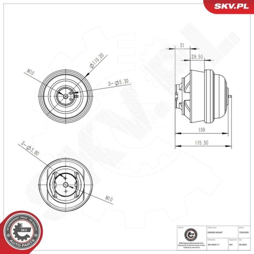ESEN SKV Lagerung, Motor