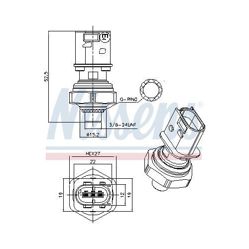 NISSENS Druckschalter, Klimaanlage ** FIRST FIT ** 301026