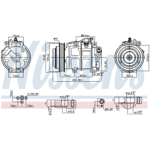 NISSENS Kompressor, Klimaanlage ** FIRST FIT ** 890881