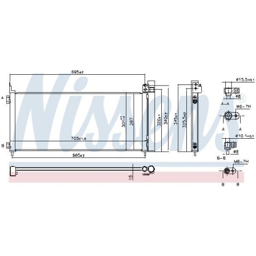 NISSENS Kondensator, Klimaanlage 941150