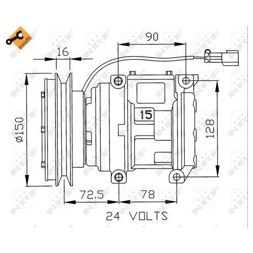 NRF Kompressor, Klimaanlage EASY FIT 32243