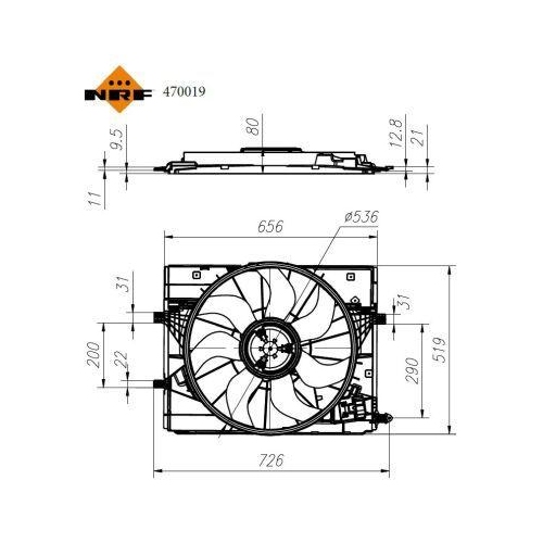 NRF Lüfter, Motorkühlung 470019