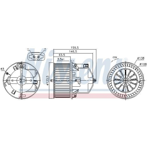 NISSENS Innenraumgebl&auml;se 87761