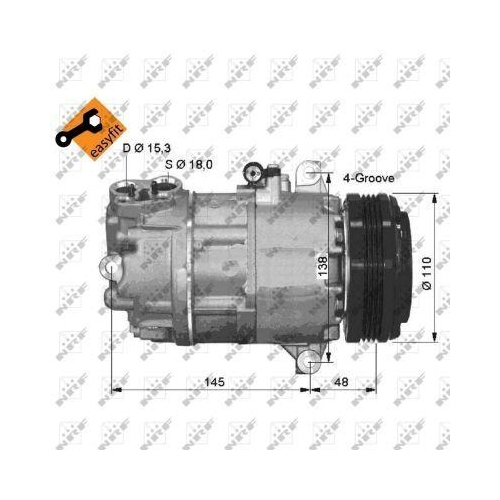 NRF Kompressor, Klimaanlage EASY FIT 32493
