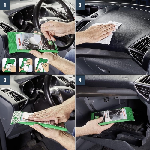 SONAX KunststoffPflegeT&uuml;cher gl&auml;nzend Pflegetuch, 10 stk. 04151000