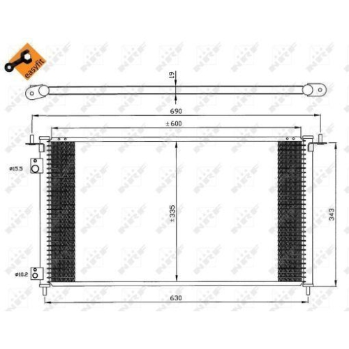 NRF Kondensator, Klimaanlage EASY FIT 35636