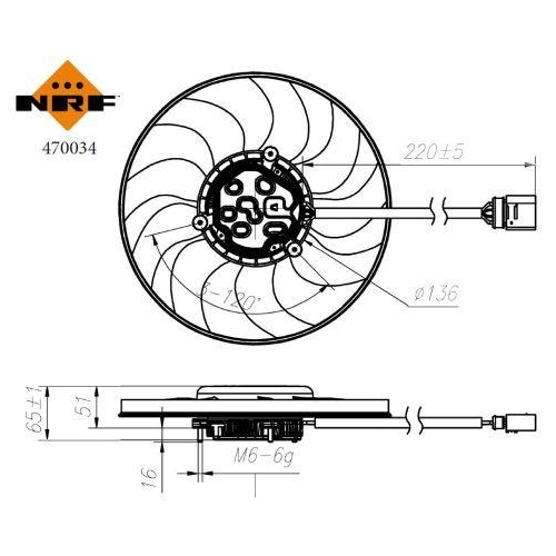 NRF Lüfter, Motorkühlung 470034