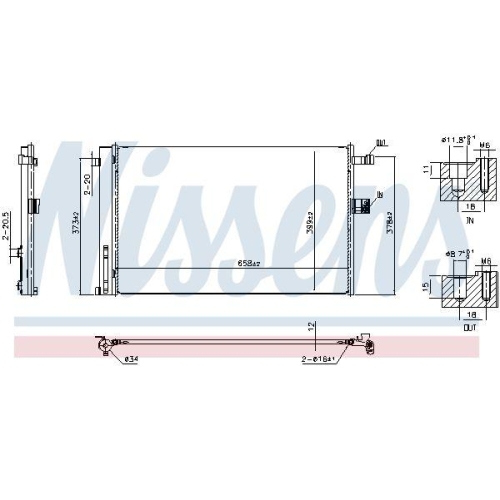 NISSENS Kondensator, Klimaanlage ** FIRST FIT ** 941356